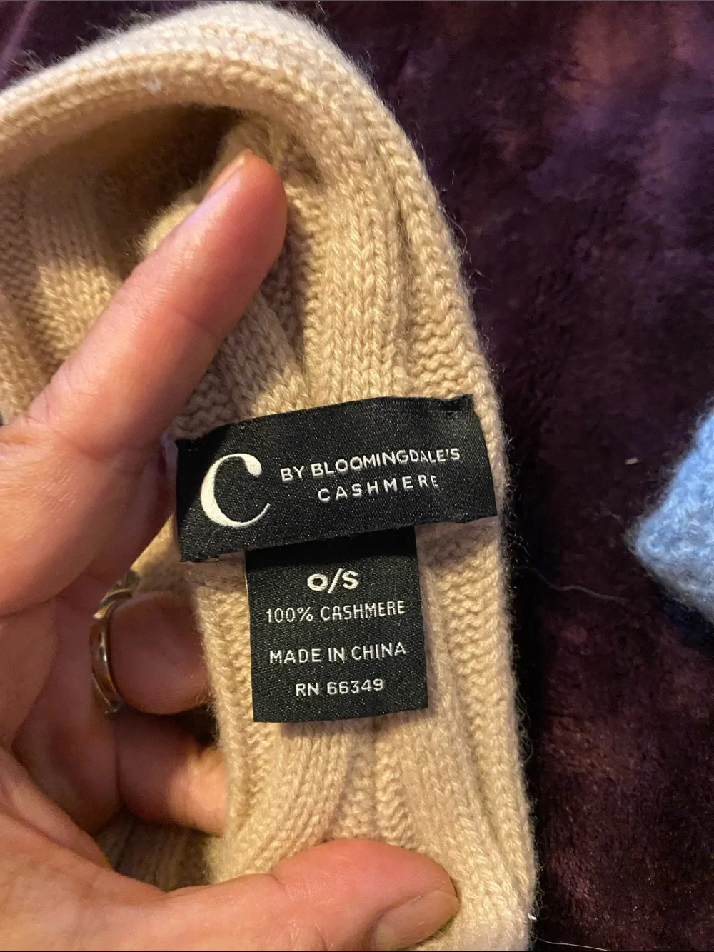Women’s cashmere head wraps - Pastel Blue, Cream, and Beige